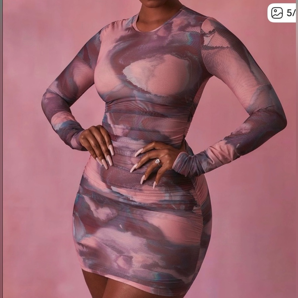 Oh Polly Long Sleeve Lunar Dress